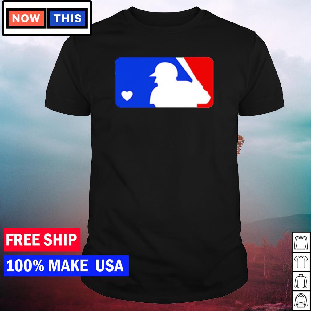 Official major League baseball Logo heart shirt
